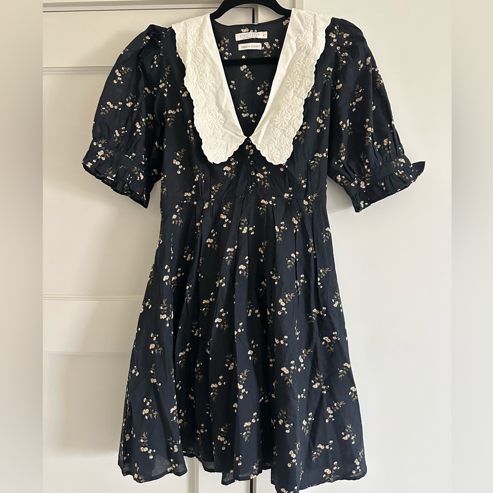 Christy Dawn Daisy Floral Collar dress M